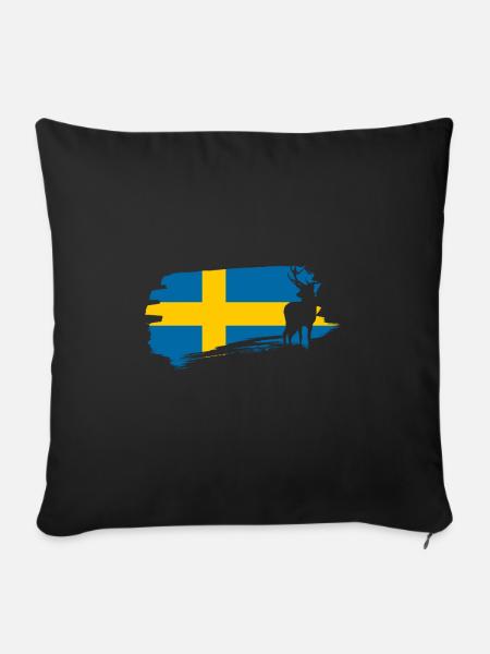 Schweden - Sofakissenbezug 45 x 45 cm - Schwarz