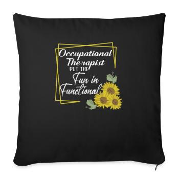 Occupational Therapist Kids Health-Care Worker - Sofa pillowcase 17,3'' x 17,3'' (45 x 45 cm) - black - Front