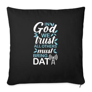 Programmer Gift Idea - Sofa pillowcase 17,3'' x 17,3'' (45 x 45 cm) - black - Front