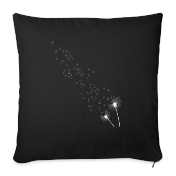 Pissenlit - Housse de coussin décorative 45 x 45 cm - noir - Devant