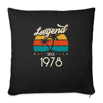 Vintage 1978 78 Birthday Retro Vintage Gift - Sofa pillowcase 17,3'' x 17,3'' (45 x 45 cm) - black - Front
