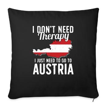 Austria flag I Austrian Souvenirs - Sofakissenbezug 45 x 45 cm - Schwarz - Vorne
