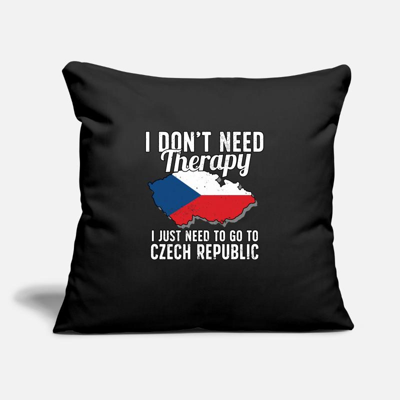 Drapeau de la République tchèque I Souvenirs tchèques Housse de coussin décorative 45 x 45 cm
