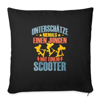 Scooter - Sofakissenbezug 45 x 45 cm - Schwarz - Vorne
