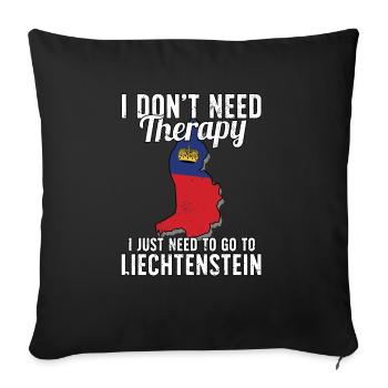 Liechtenstein flag I Liechtenstein Souvenirs - Sofa pillowcase 17,3'' x 17,3'' (45 x 45 cm) - black - Front