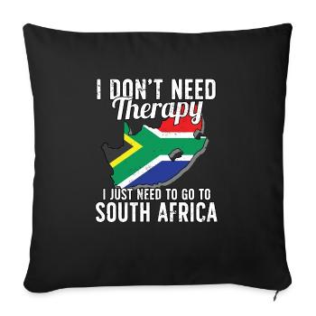 South Africa flag I South African Souvenirs - Housse de coussin décorative 45 x 45 cm - noir - Devant