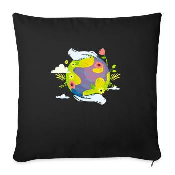 Changement climatique - Housse de coussin décorative 45 x 45 cm - noir - Devant