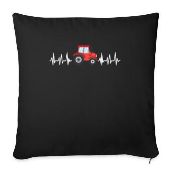 Tractor Tractor Farmer Gift Trekker Farmer - Sofa pillowcase 17,3'' x 17,3'' (45 x 45 cm) - black - Front