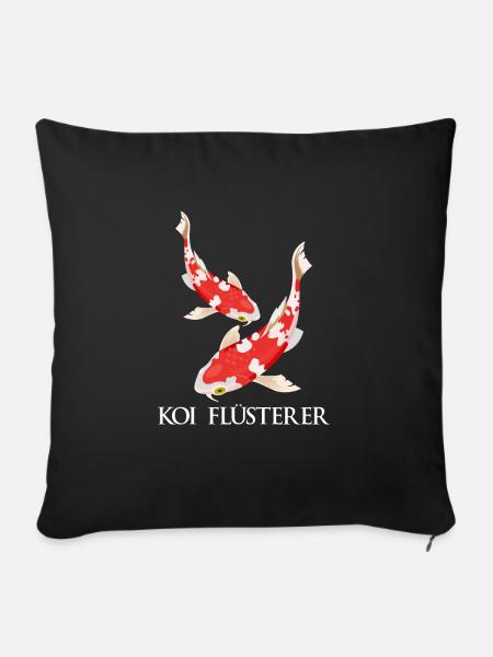 Koi Flüsterer Geschenk Koi Teich Besitzer - Sofakissenbezug 45 x 45 cm - Schwarz