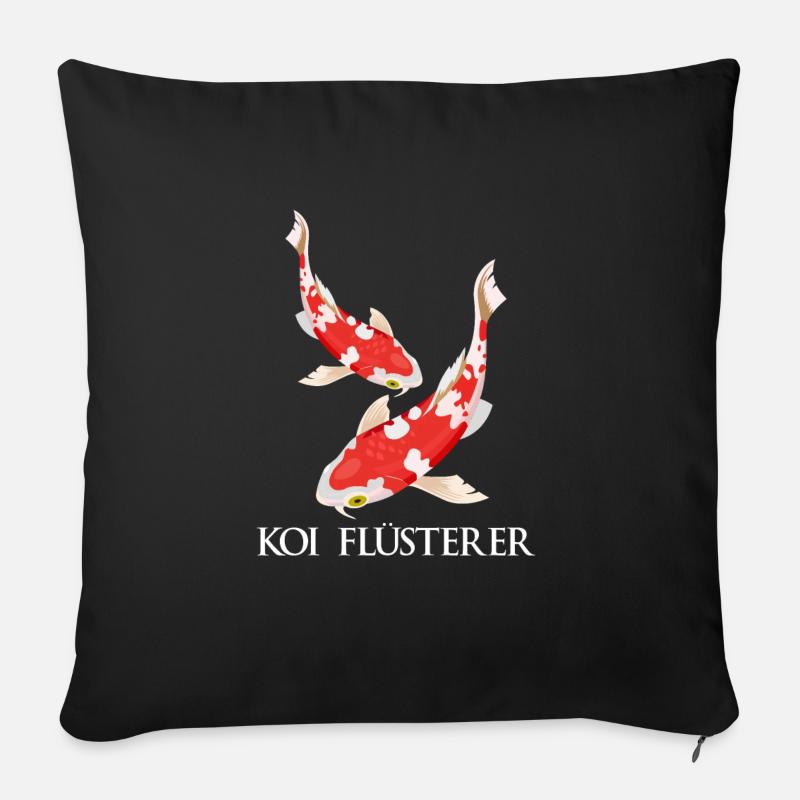 Koi Flüsterer Geschenk Koi Teich Besitzer - Sofakissenbezug 45 x 45 cm - Schwarz
