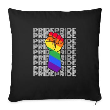 Pride LGBT Sort Cadeau Droits Queer - Housse de coussin décorative 45 x 45 cm - noir - Devant