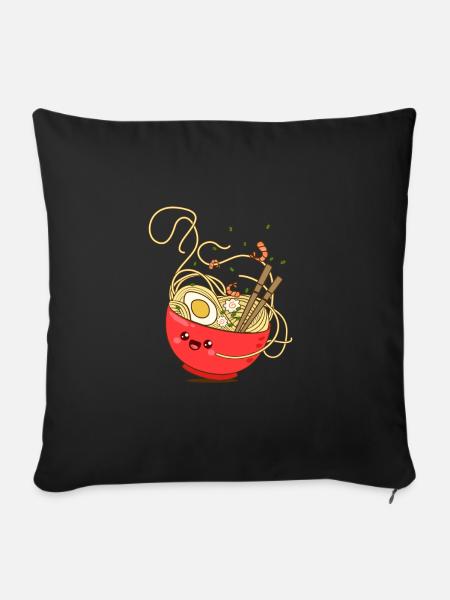 Ramen - Sofakissenbezug 45 x 45 cm - Schwarz