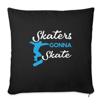 Skateboarder Skateboard - Housse de coussin décorative 45 x 45 cm - noir - Devant