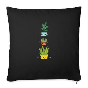 Plant Lover Gardener - Sofakissenbezug 45 x 45 cm - Schwarz - Vorne
