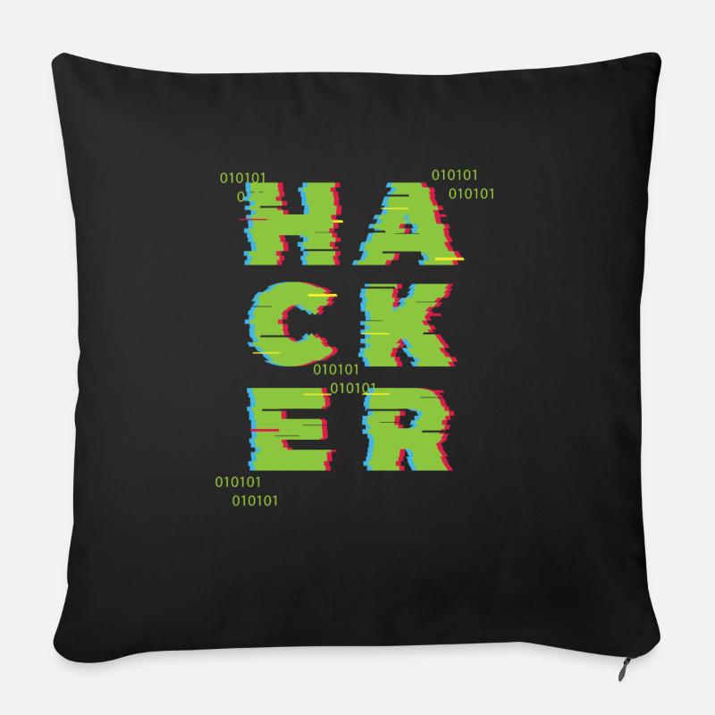 Hacker 0101 - Sofakissenbezug 45 x 45 cm - Schwarz