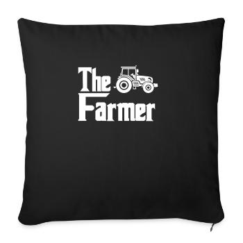 Tracteur - Housse de coussin décorative 45 x 45 cm - noir - Devant