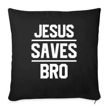 Proverbes chrétiens - Housse de coussin décorative 45 x 45 cm - noir - Devant