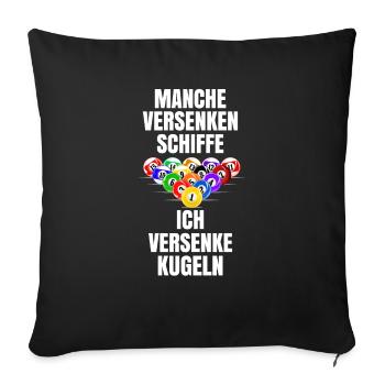 Billard - Sofakissenbezug 45 x 45 cm - Schwarz - Vorne