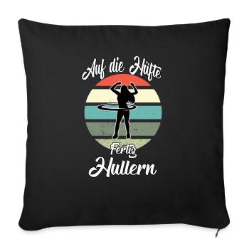 Hullern Workout Frauen Fitness Hula Sport - Sofakissenbezug 45 x 45 cm - Schwarz - Vorne
