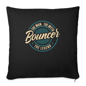 Le portier L’homme Le mythe La Légende Garde - Housse de coussin décorative 45 x 45 cm - noir - Devant