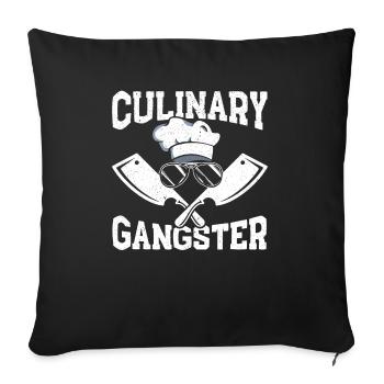 Culinary Gangsters Cooking Master Chef Chef - Sofa pillowcase 17,3'' x 17,3'' (45 x 45 cm) - black - Front