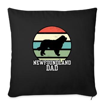 Newfoundland Dad I Retro Newfoundland Dad - Sofa pillowcase 17,3'' x 17,3'' (45 x 45 cm) - black - Front