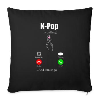 K-Pop - Sofa pillowcase 17,3'' x 17,3'' (45 x 45 cm) - black - Front
