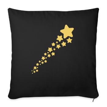 shooting star - Sofa pillowcase 17,3'' x 17,3'' (45 x 45 cm) - black - Front