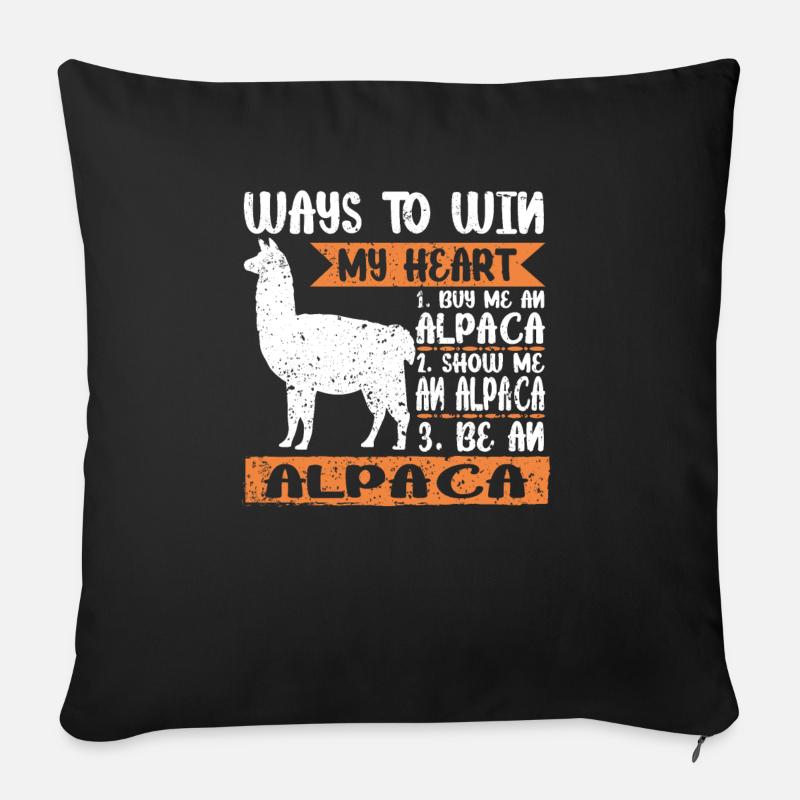 alpaka be an alpaka - Sofakissenbezug 45 x 45 cm - Schwarz