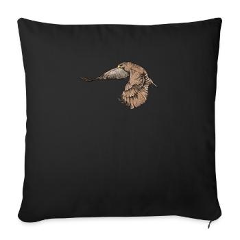 Mäusebussard I Greifvogel Bussard Motiv für - Sofakissenbezug 45 x 45 cm - Schwarz - Vorne