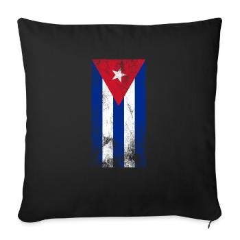 Cuba drapeau Cuba libère Cuba cuban - Housse de coussin décorative 45 x 45 cm - noir - Devant