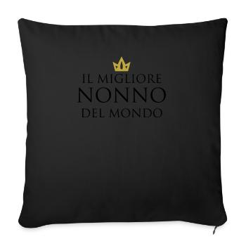 Il Migliore Nonno de Mondo - Housse de coussin décorative 45 x 45 cm - noir - Devant