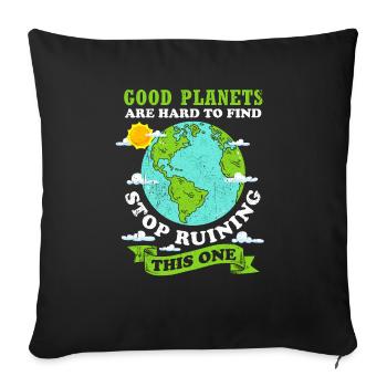 Changement climatique - Housse de coussin décorative 45 x 45 cm - noir - Devant