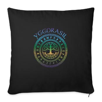 YGGDRASIL by The Manzanita´s - Sofakissenbezug 45 x 45 cm - Schwarz - Vorne