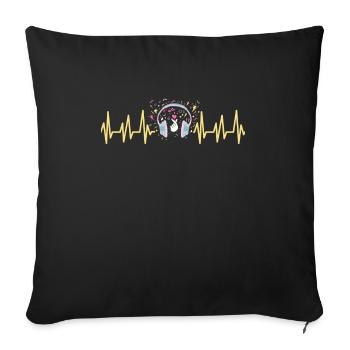 K-Pop Musique Coréenne Cadeau Corée du Sud Corée Pop - Housse de coussin décorative 45 x 45 cm - noir - Devant