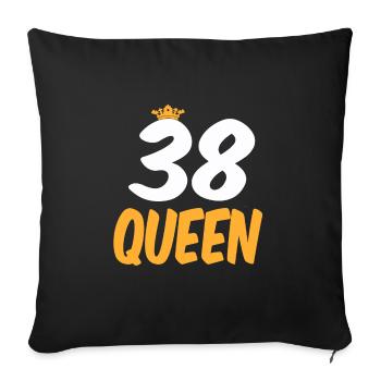 38. Geburtstag 38 Jährige 38 Jahre - Sofakissenbezug 45 x 45 cm - Schwarz - Vorne