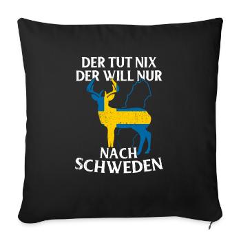 Schweden - Sofakissenbezug 45 x 45 cm - Schwarz - Vorne