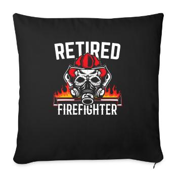 Pompier retraités - Housse de coussin décorative 45 x 45 cm - noir - Devant
