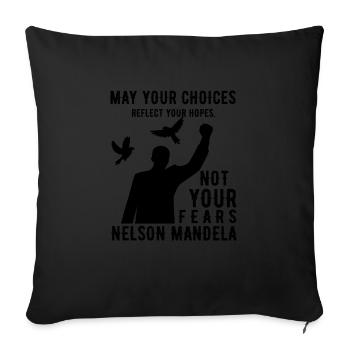 Nelson Mandela Day II - Housse de coussin décorative 45 x 45 cm - noir - Devant