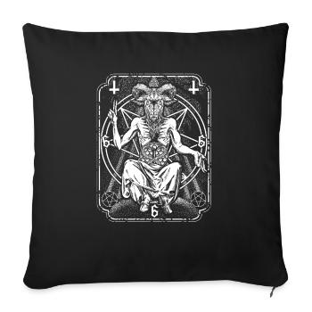 Baphomet Tarotkarte Böse Okkult Teufel Satan - Sofakissenbezug 45 x 45 cm - Schwarz - Vorne
