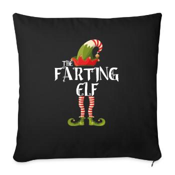 l’elfe qui pète - Housse de coussin décorative 45 x 45 cm - noir - Devant