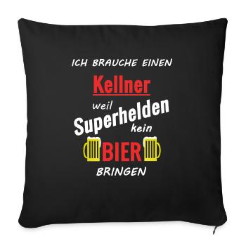 Cooler Spruch - Sofakissenbezug 45 x 45 cm - Schwarz - Vorne