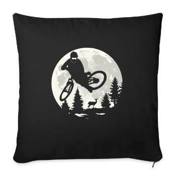 Mountain Biking - Housse de coussin décorative 45 x 45 cm - noir - Devant