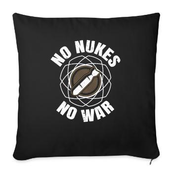 Keine Atomwaffen Kein Krieg Weltfriedenstag - Sofakissenbezug 45 x 45 cm - Schwarz - Vorne