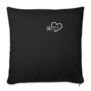 Partners dans Wine Vin Trinker Cadeau - Housse de coussin décorative 45 x 45 cm - noir - Devant