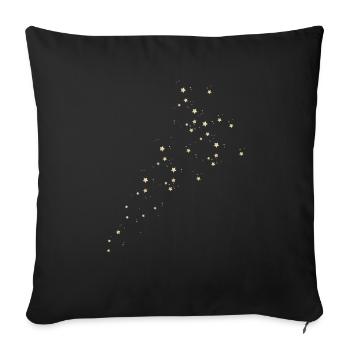 Stars - Sofa pillowcase 17,3'' x 17,3'' (45 x 45 cm) - black - Front
