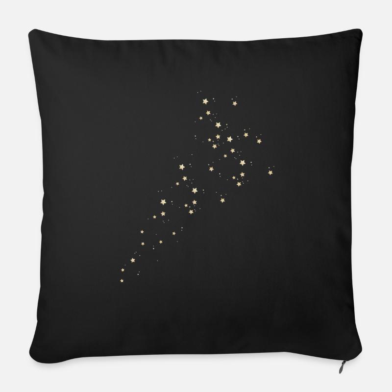 Sterne - Sofakissenbezug 45 x 45 cm - Schwarz