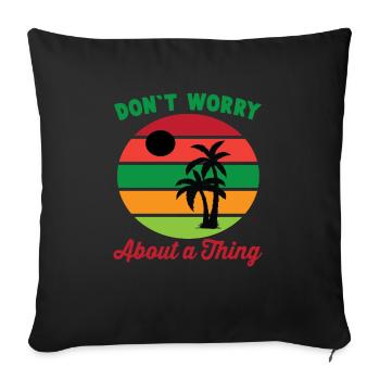 Reggae - Housse de coussin décorative 45 x 45 cm - noir - Devant