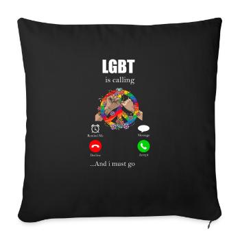 LGBT - Sofakissenbezug 45 x 45 cm - Schwarz - Vorne
