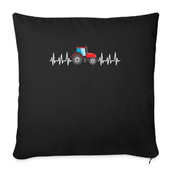 Tractor Tractor Farmer Gift Trekker Farmer - Sofa pillowcase 17,3'' x 17,3'' (45 x 45 cm) - black - Front